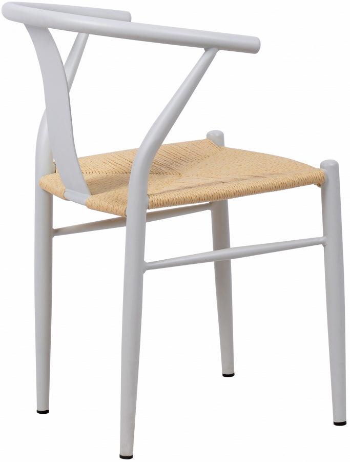 Beck Dining Chair In White (Set Of 2) - 893White - C | Meridian | Home Elegance USA