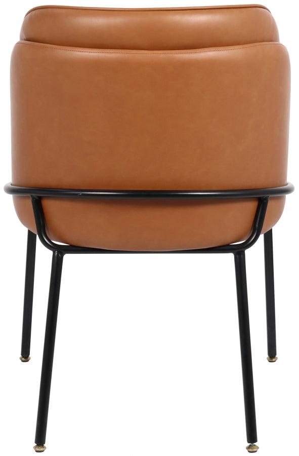 Meridian Furniture - Jagger Faux Leather Dining Chair In Cognac (Set Of 2) - 883Cognac-C