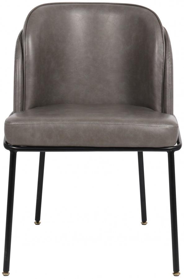 Meridian Furniture - Jagger Faux Leather Dining Chair In Grey (Set Of 2) - 883Grey-C