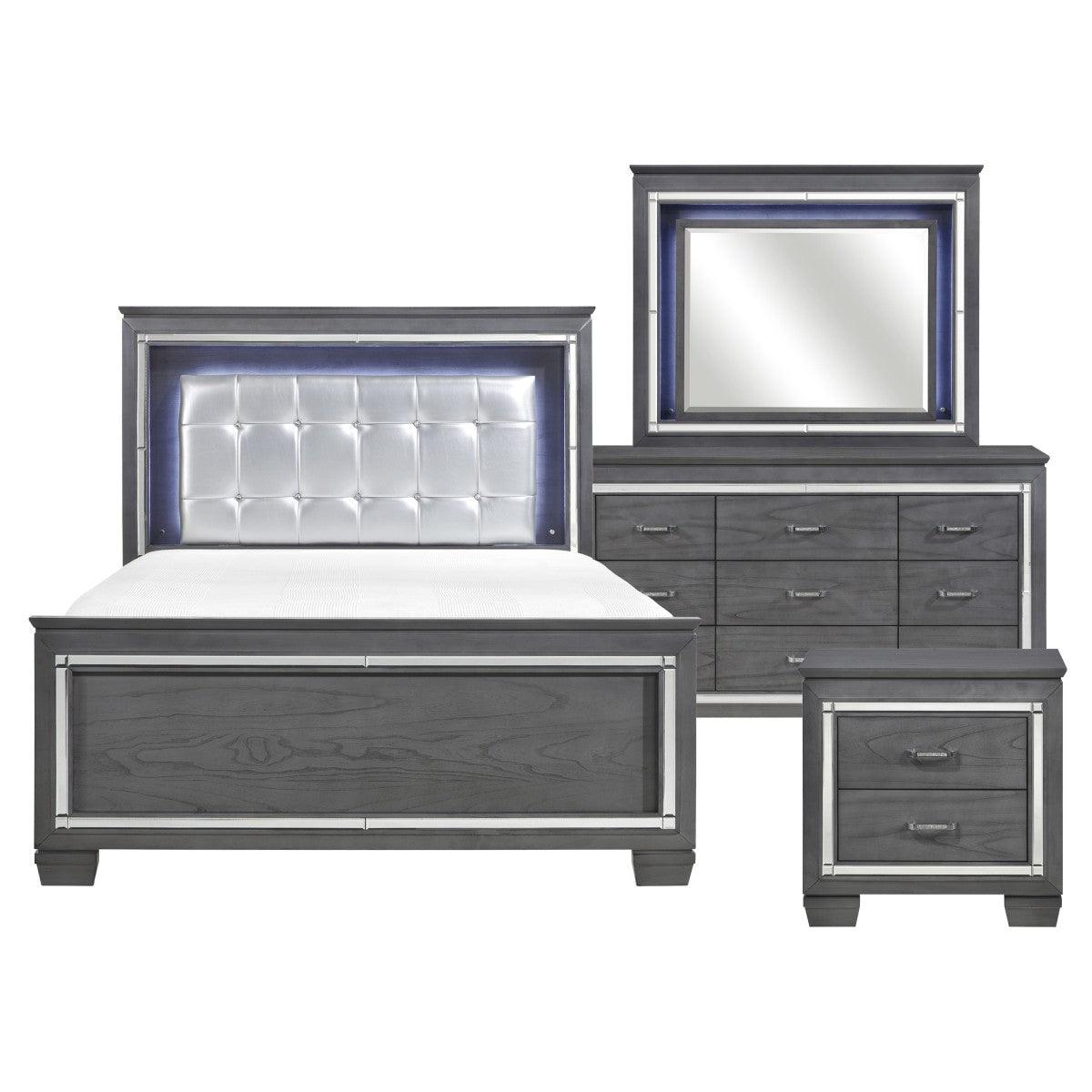 Homelegance - Allura 5 Piece Eastern King Bedroom Set In Grey - 1916Kgy-1Ek-9