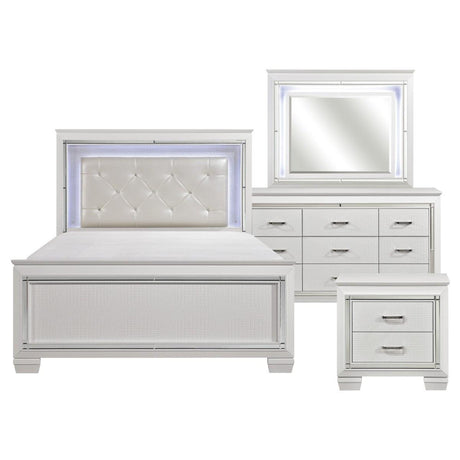 Allura 4 Piece Eastern King Bedroom Set In White 1916Kw - 1Ek - 4 | Homelegance | Home Elegance USA
