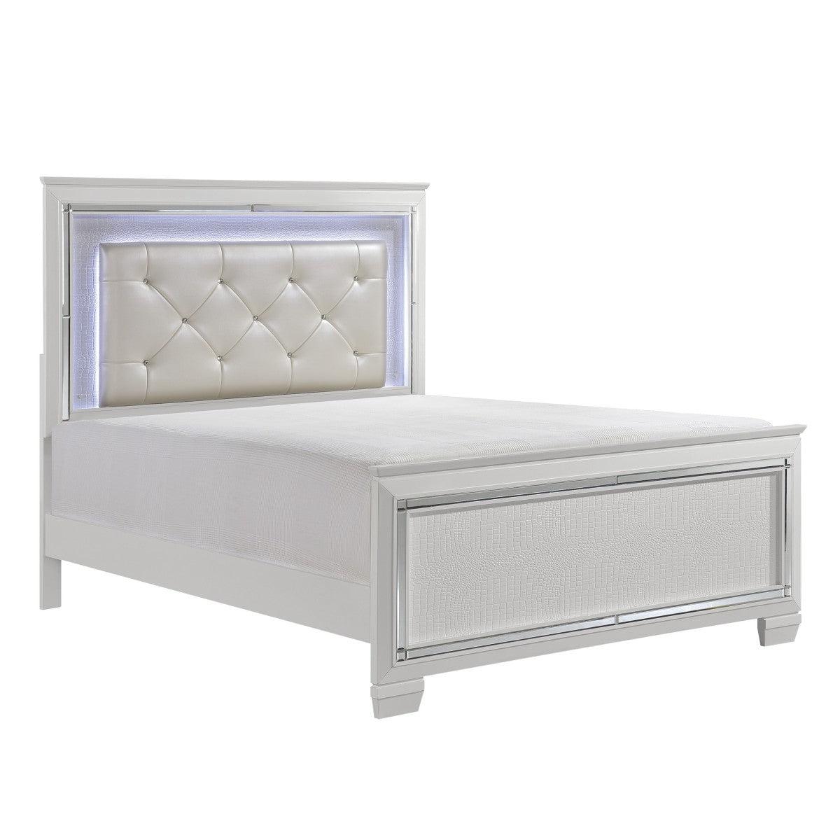 Allura 4 Piece Eastern King Bedroom Set In White 1916Kw - 1Ek - 4 | Homelegance | Home Elegance USA