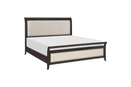 Homelegance - Hebron Eastern King Bed In Dark Cherry - 1923Nbk-1Ek*