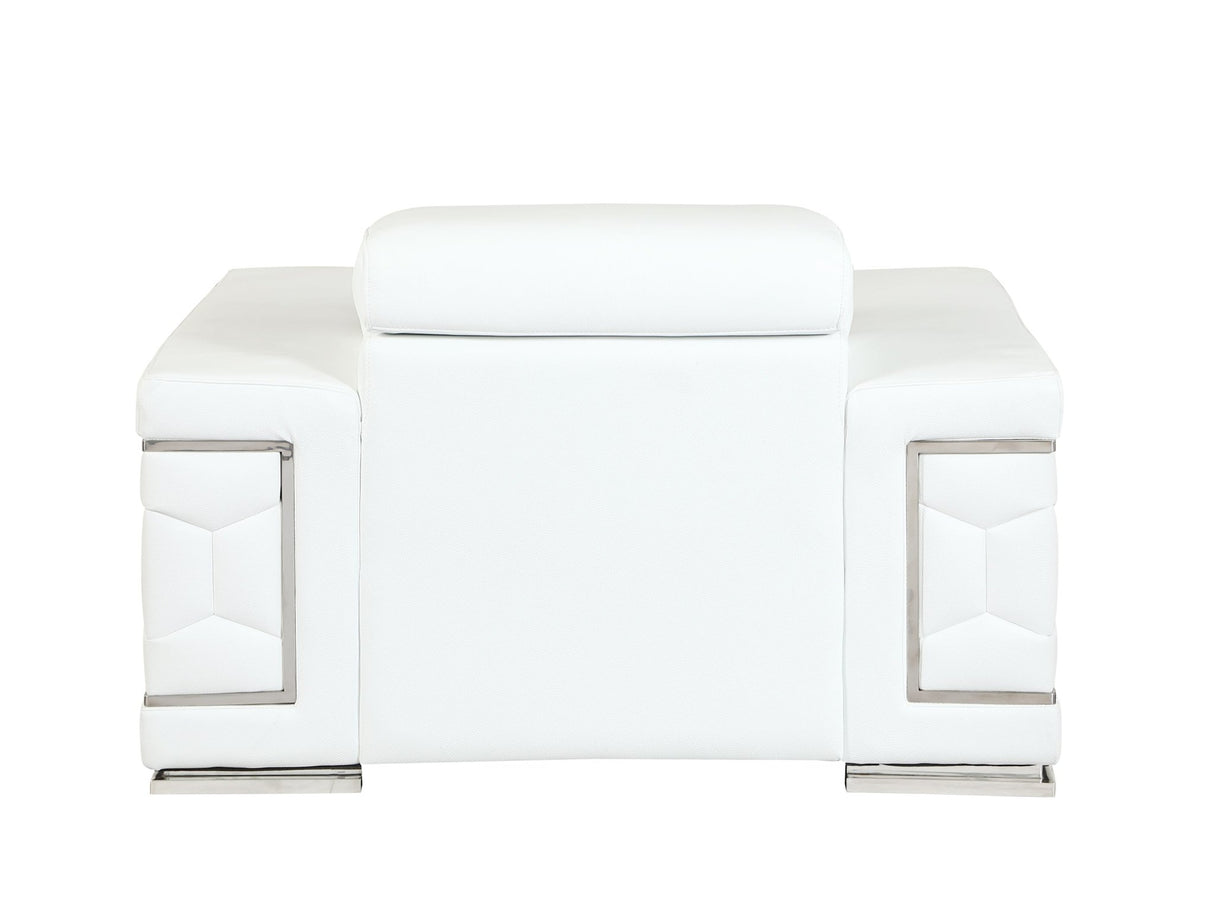 Top Grain Italian Leather Chair - Home Elegance USA