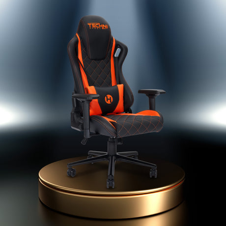 Techni Sport TS-84 Ergonomic High Back Racer Style PC Gaming Chair, Orange - Home Elegance USA