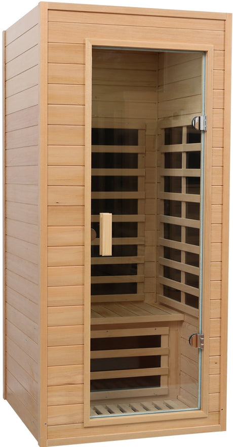 One person standard hemlock far infrared indoor sauna room