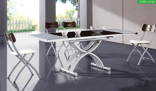 2109 Modern Dining Table In White - 2109Diningtable | ESF | Home Elegance USA