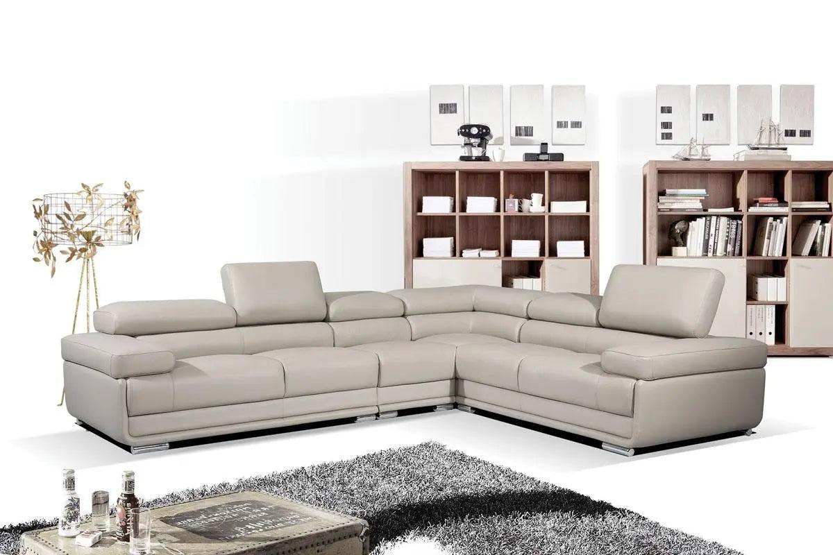 2119 Modern Italian Leather Sectional | ESF | Home Elegance USA