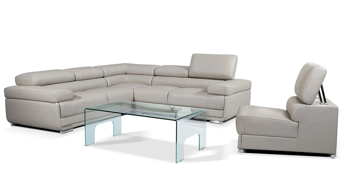 2119 Modern Italian Leather Sectional | ESF | Home Elegance USA