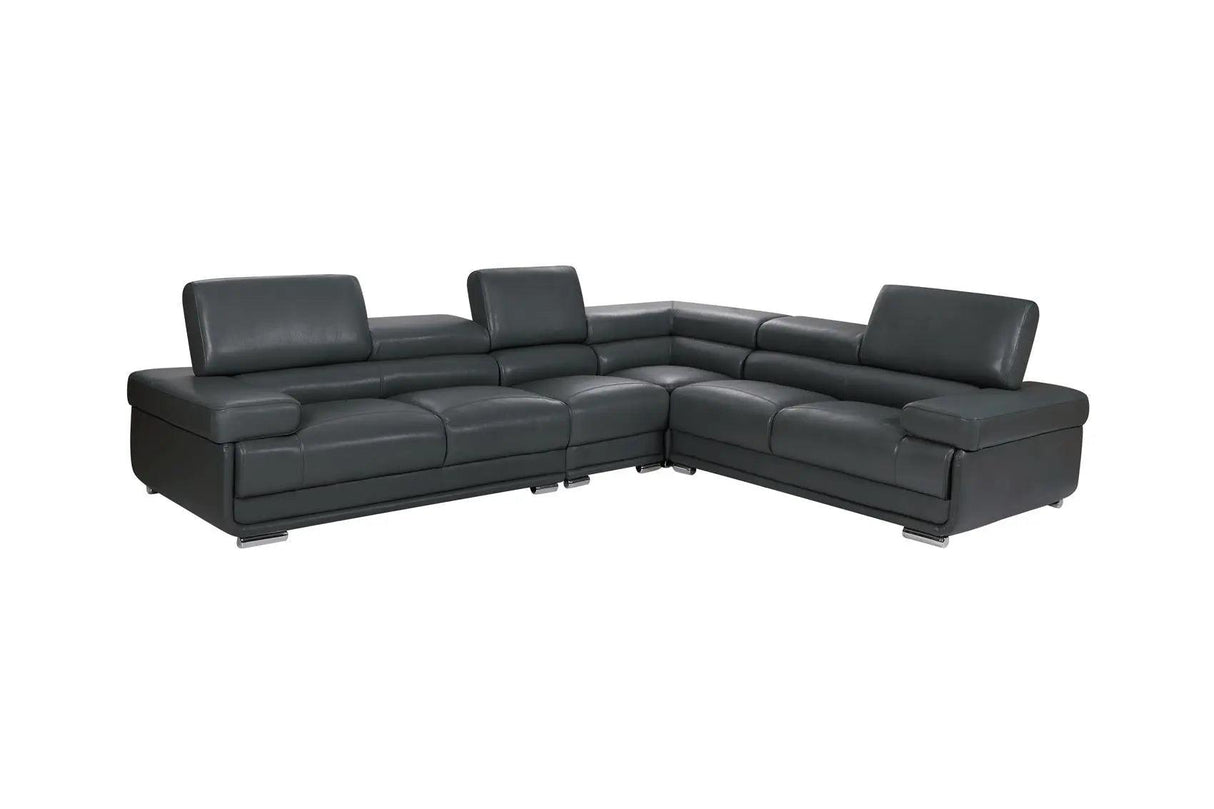 2119 Modern Italian Leather Sectional | ESF | Home Elegance USA