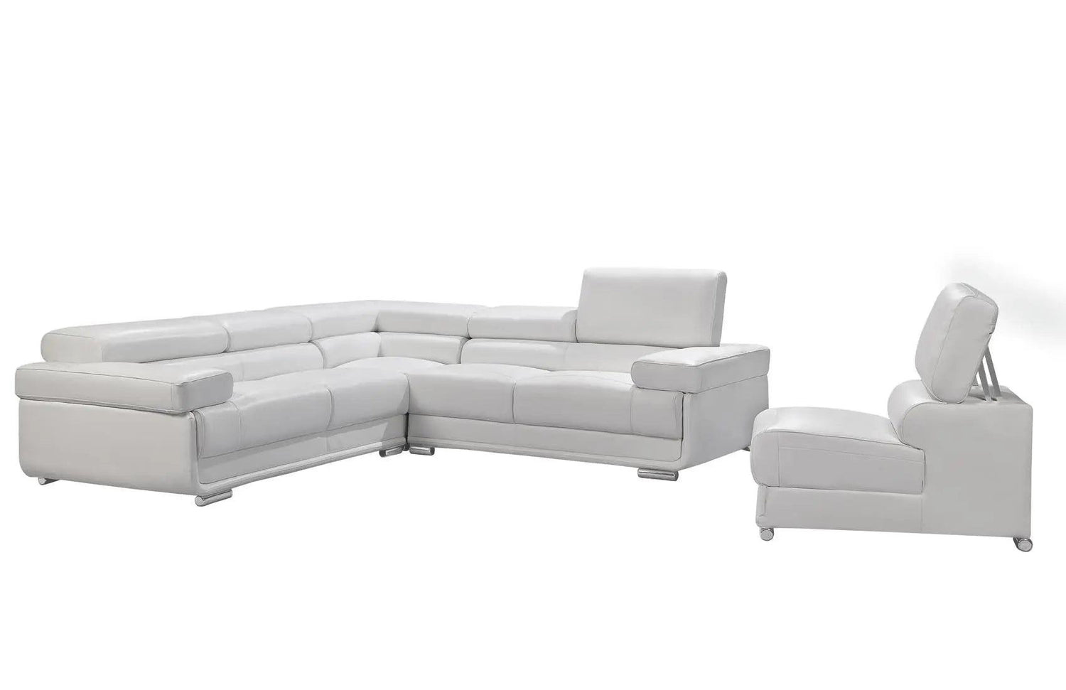 2119 Modern Italian Leather Sectional | ESF | Home Elegance USA