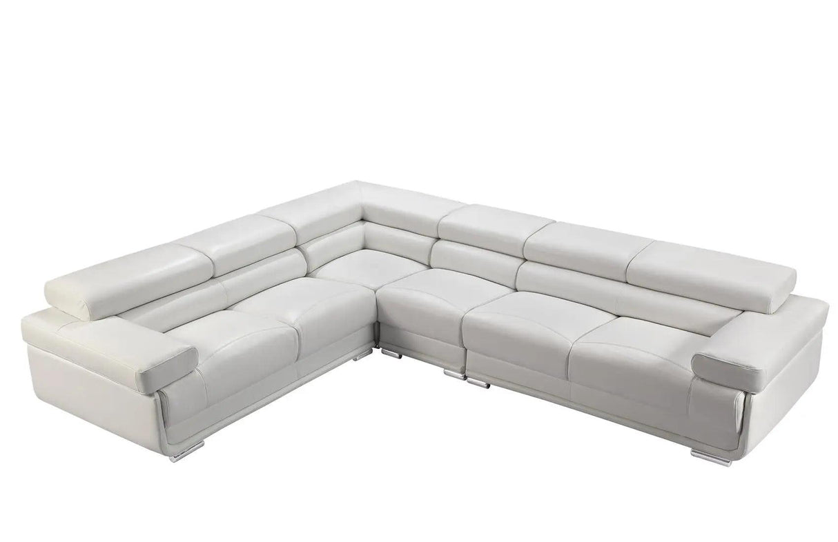 2119 Modern Italian Leather Sectional | ESF | Home Elegance USA