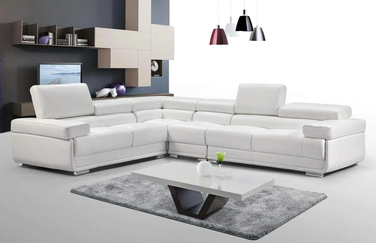2119 Modern Italian Leather Sectional | ESF | Home Elegance USA