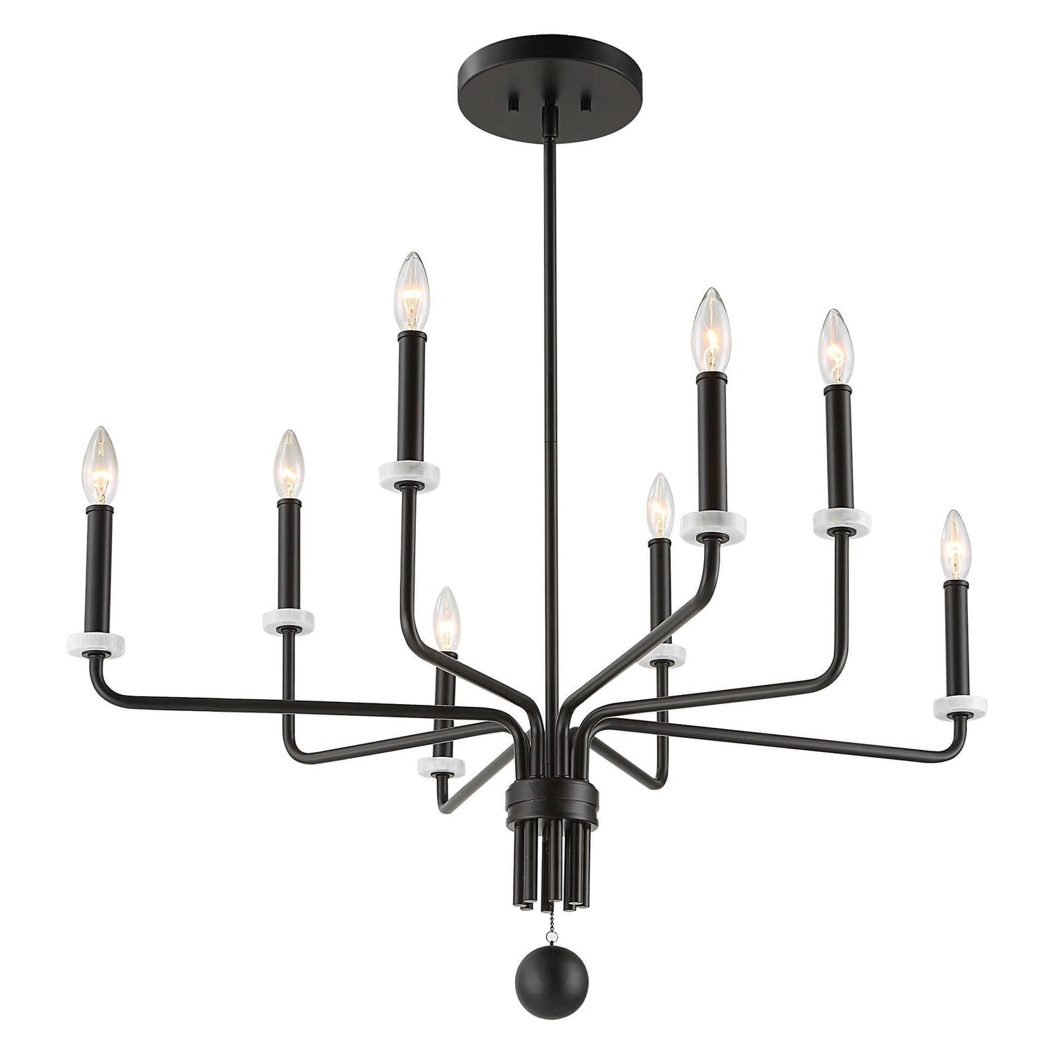 Uttermost Ebony Elegance 8 Light Chandelier - Home Elegance USA