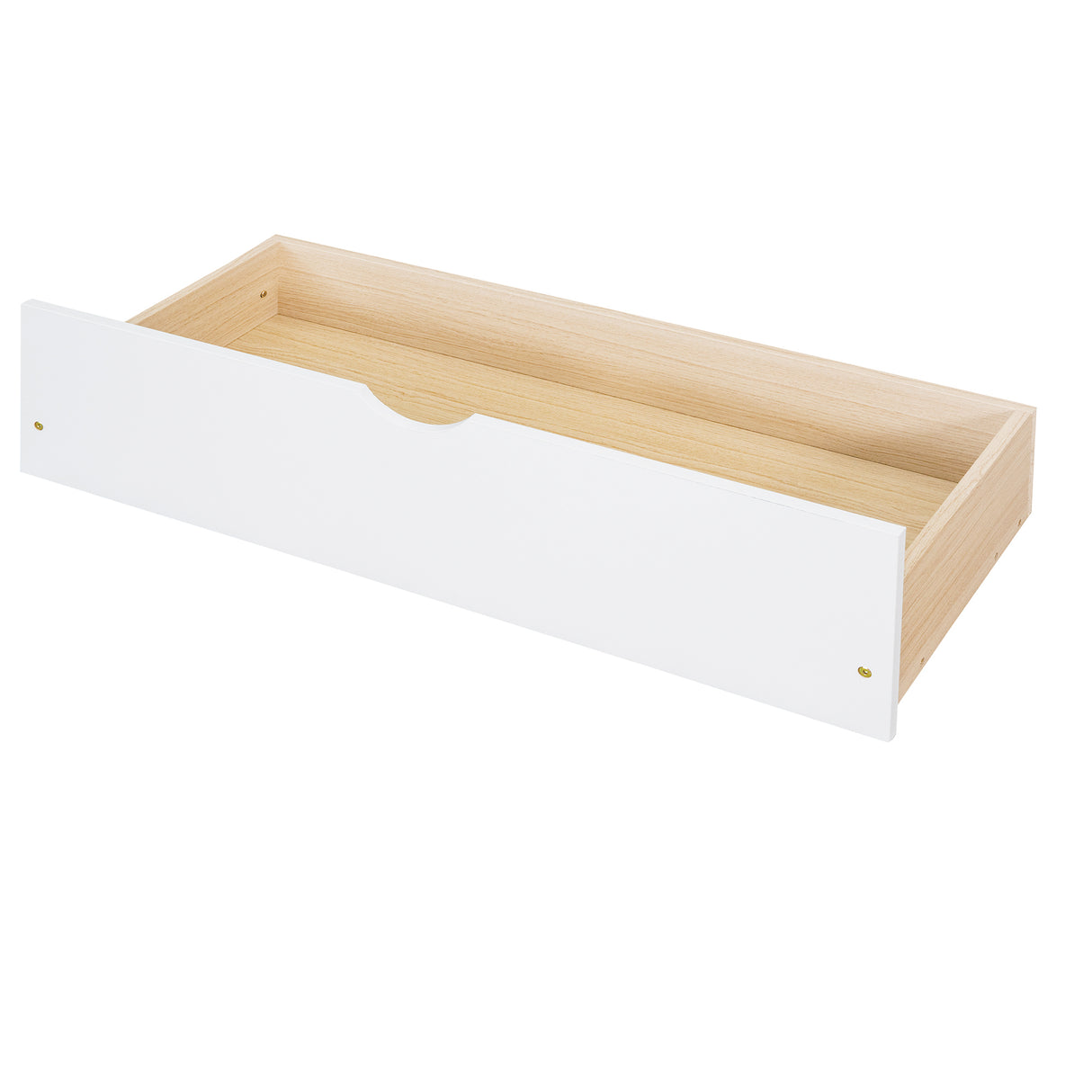 Twin-Over-Full Bunk Bed with Ladders and Two Storage Drawers (White) ( old sku:LT000165AAK) - Home Elegance USA