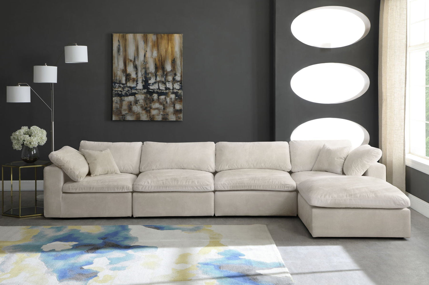 Cozy - Modular Sectional - Beige - Fabric | Home Elegance USA