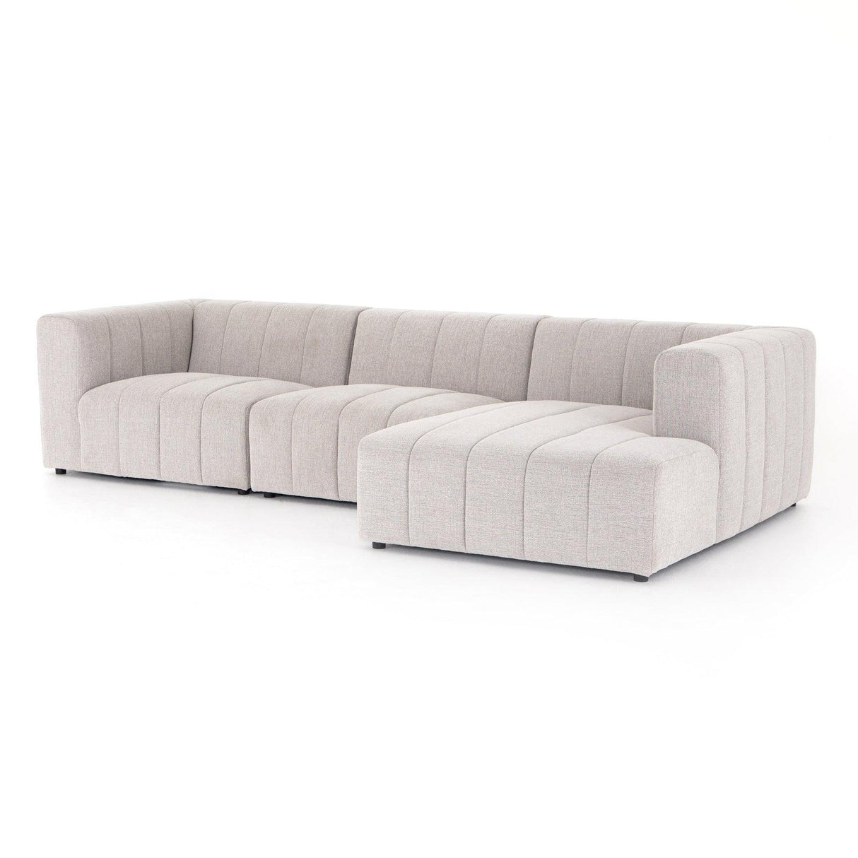 Four Hands Langham Channeled 3 Pc Sectional