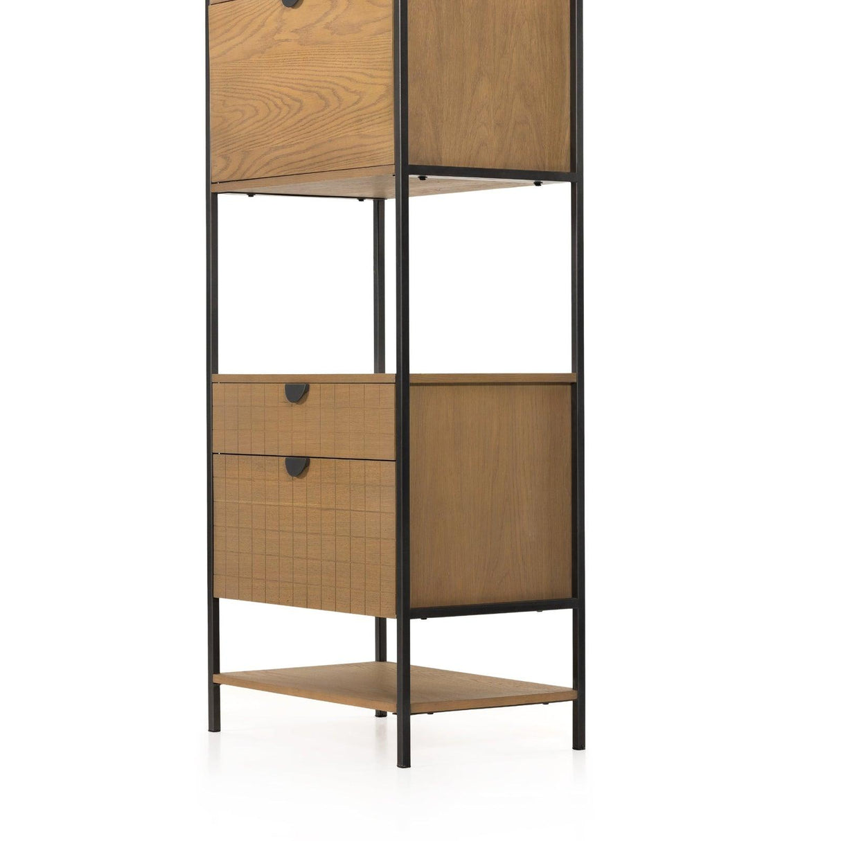 Four Hands Benji Bookcase With Upper Storage