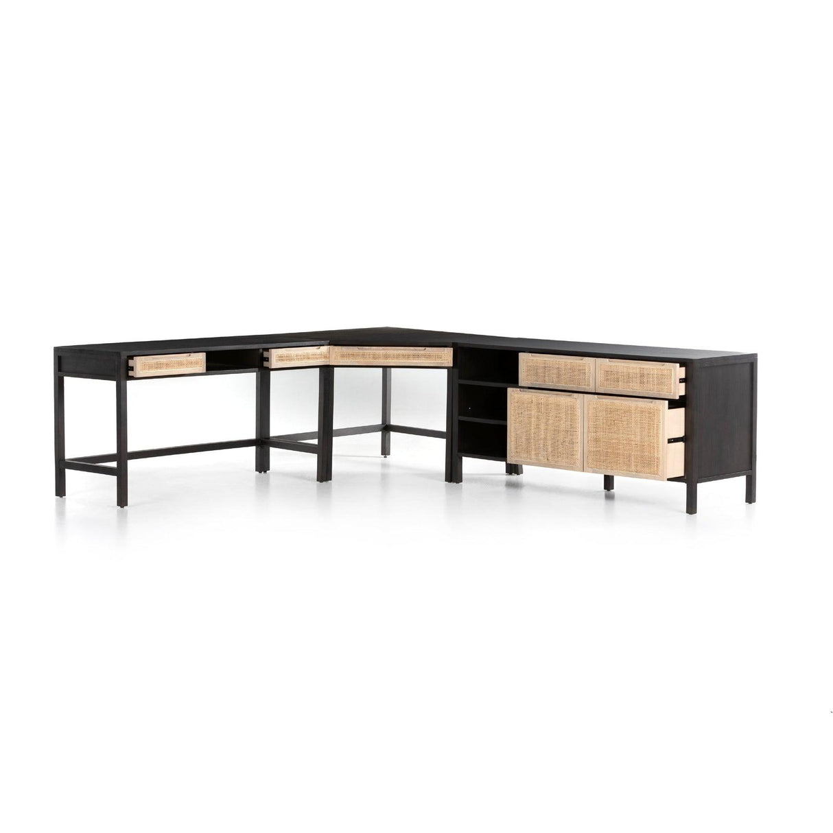 Four Hands Clarita Desk System With Filing Credenza