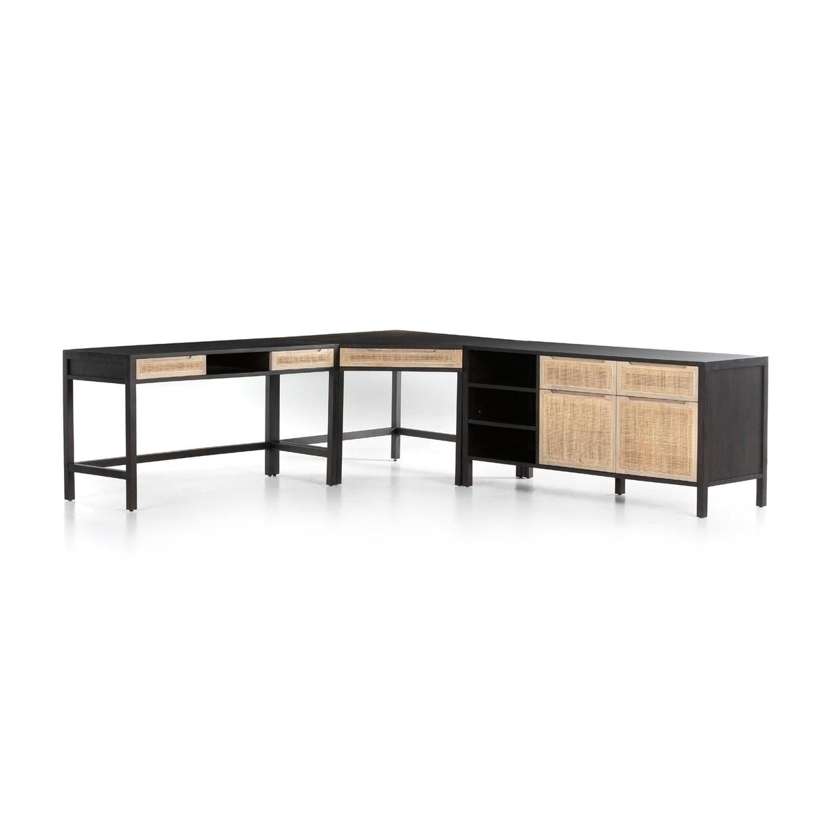 Four Hands Clarita Desk System With Filing Credenza