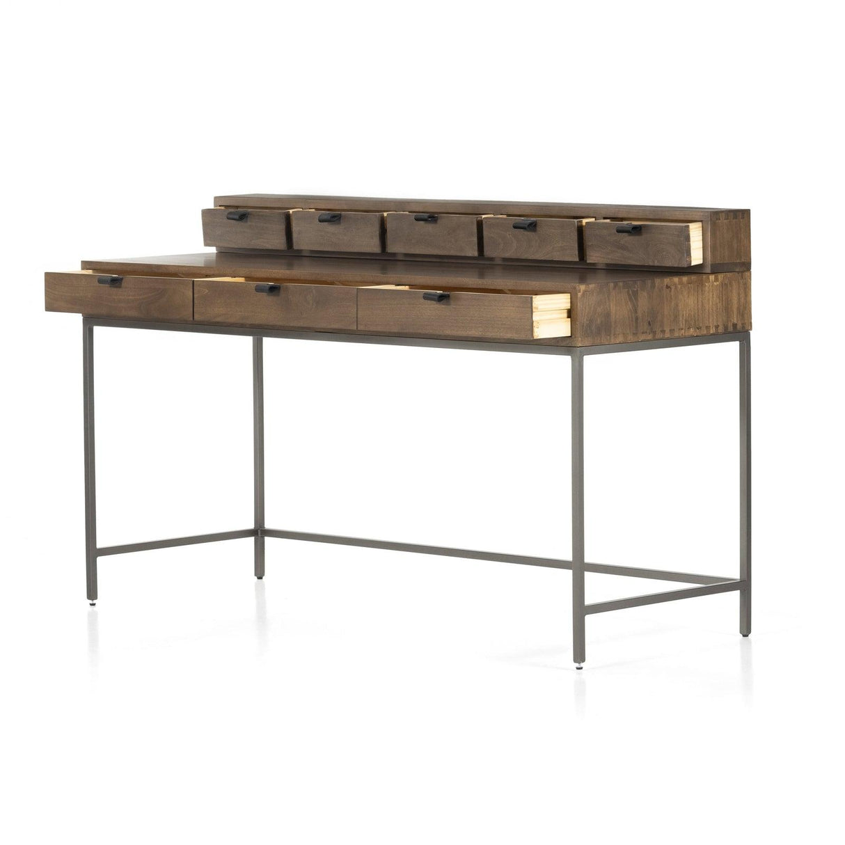 Four Hands Trey Writing Desk With 5 Drawer Organizer