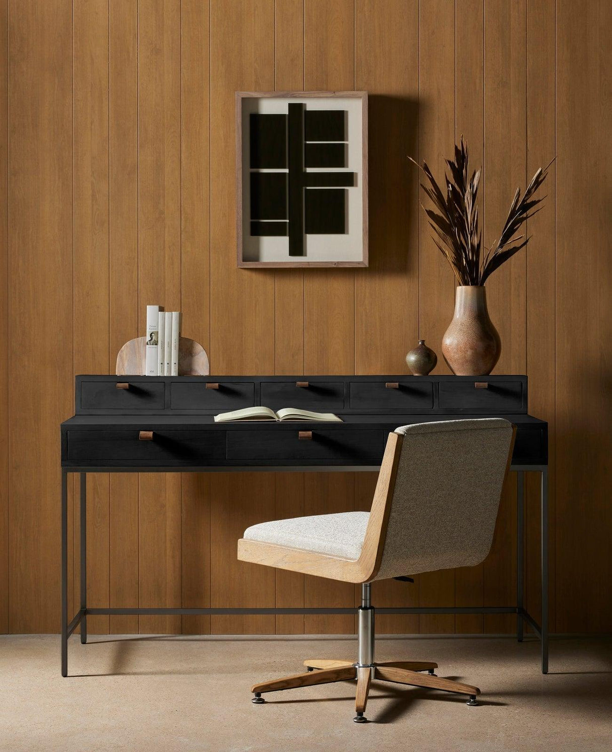 Four Hands Trey Writing Desk With 5 Drawer Organizer