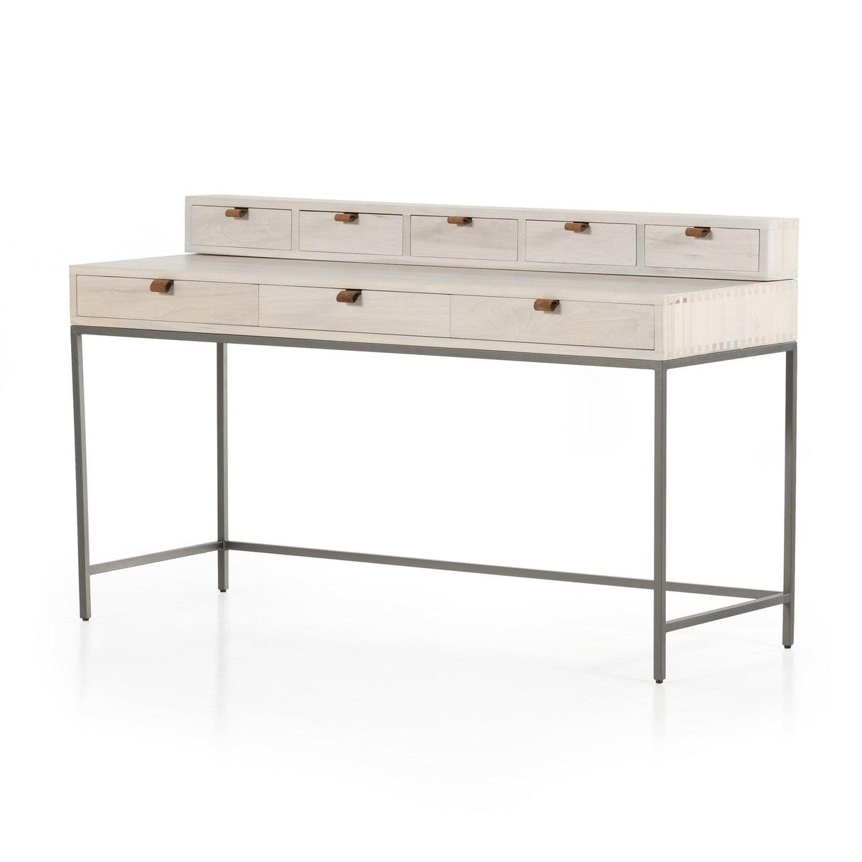 Four Hands Trey Writing Desk With 5 Drawer Organizer
