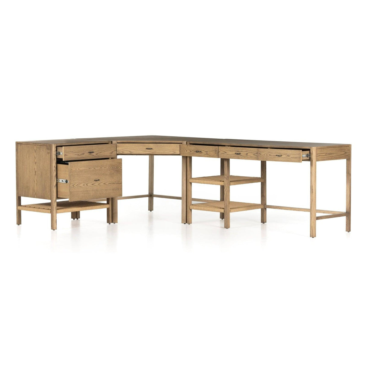 Four Hands Zuma Modular Desk With Filing Cabinet