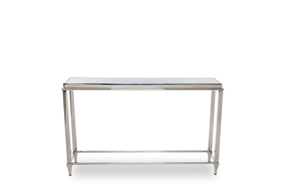 Vig Furniture - Modrest Agar Modern Glass & Stainless Steel Console Table - Vghb235X