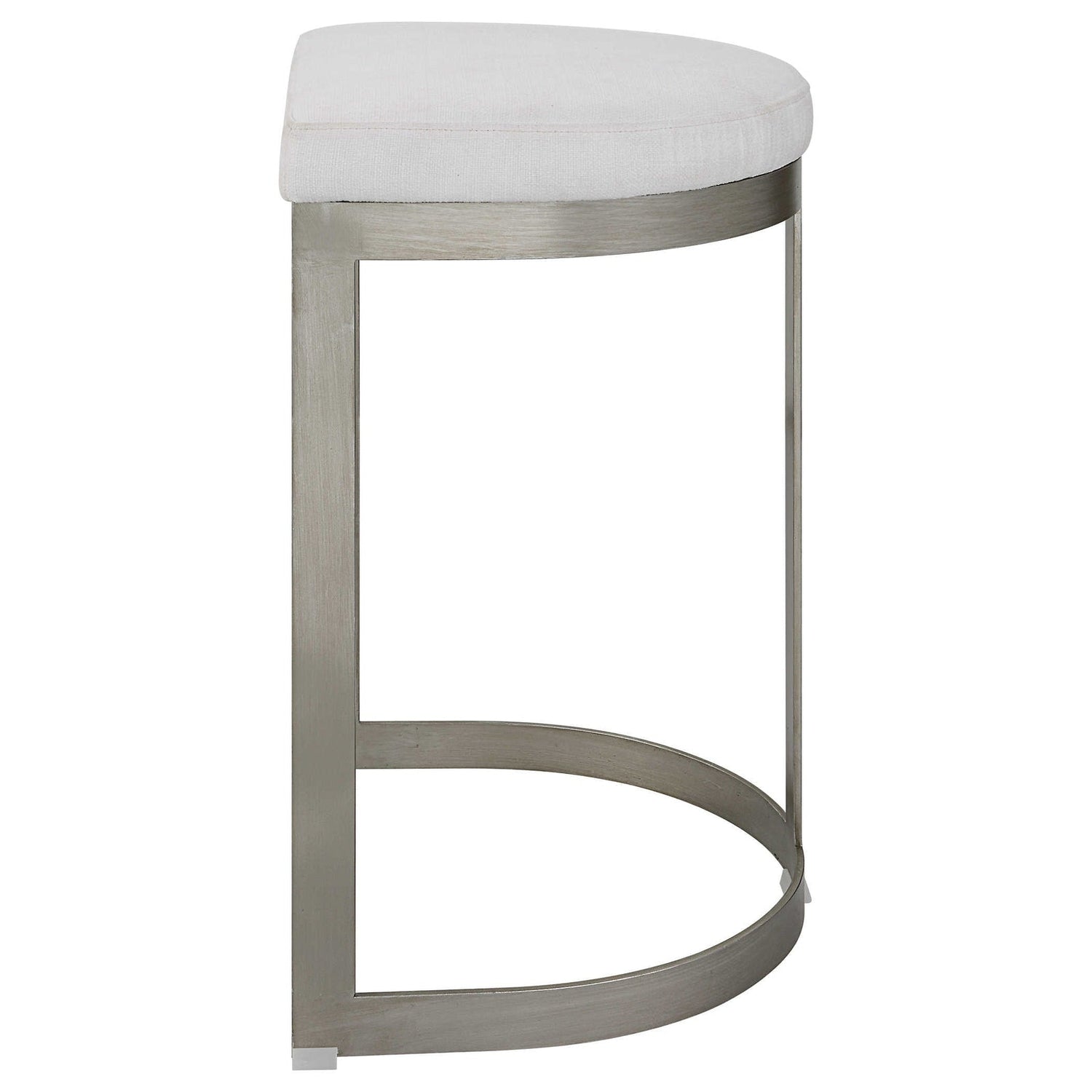 Uttermost Ivanna Backless Silver Counter Stool - Home Elegance USA