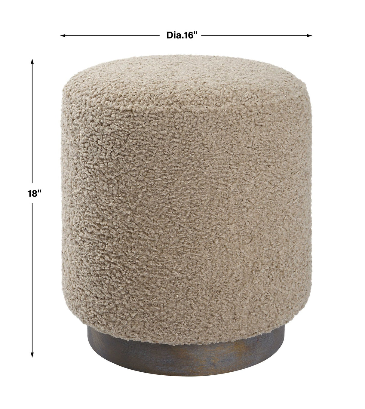 Avila Latte Round Ottoman | Uttermost | Home Elegance USA