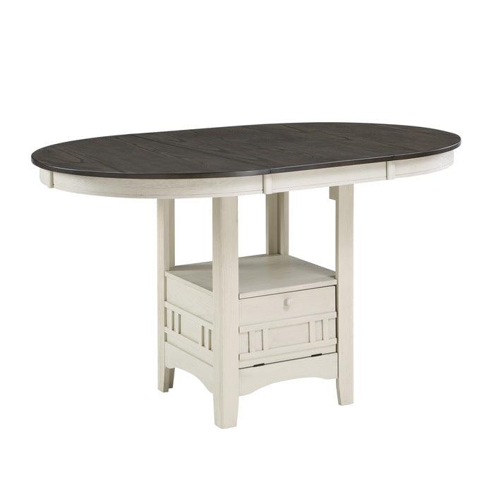 Homelegance - Junipero Round - Oval Counter Height Table With Storage Base - 2423W-36