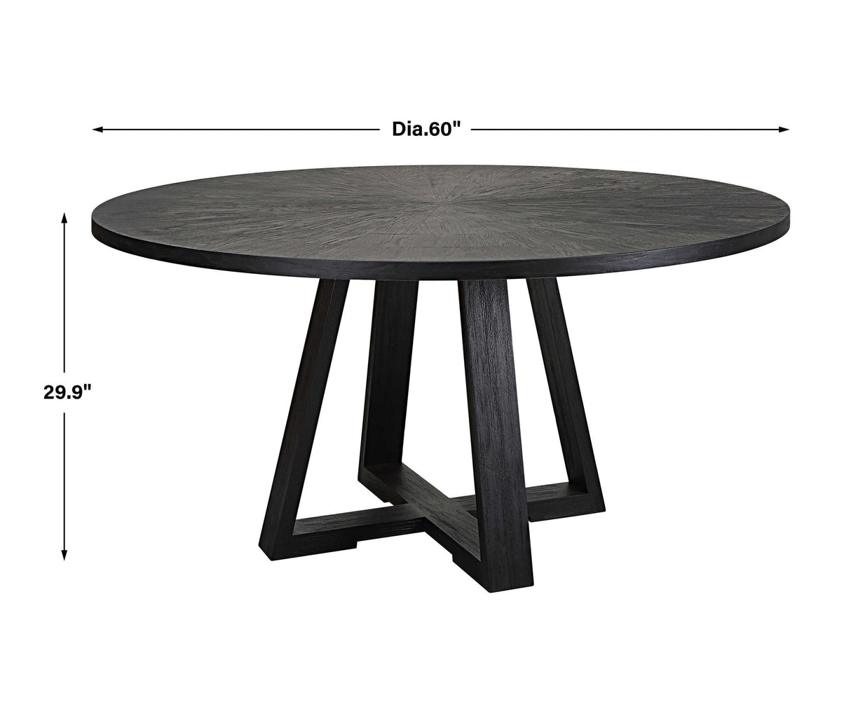 Uttermost Gidran Round Black Dining Table - Home Elegance USA