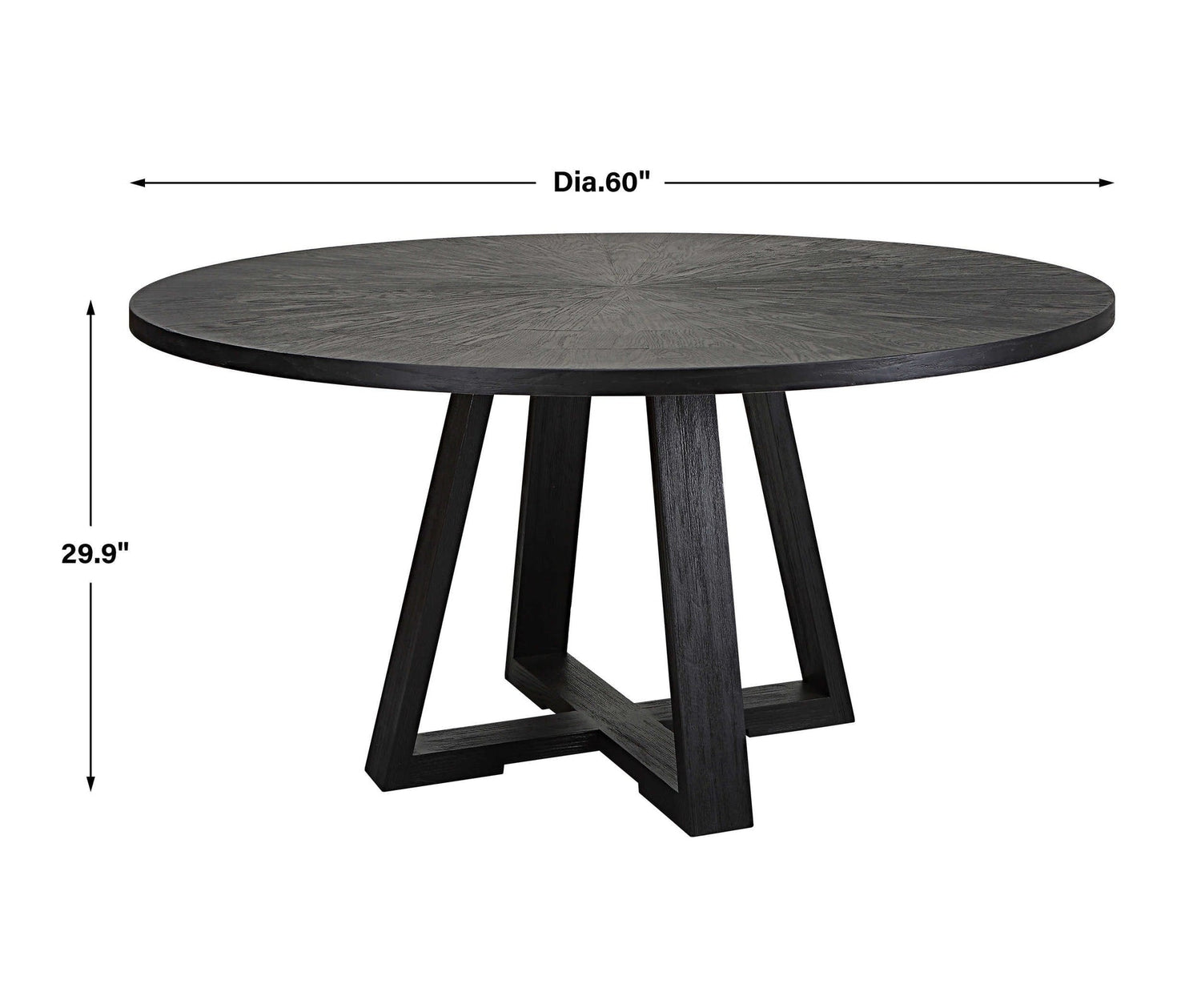 Uttermost Gidran Round Black Dining Table - Home Elegance USA