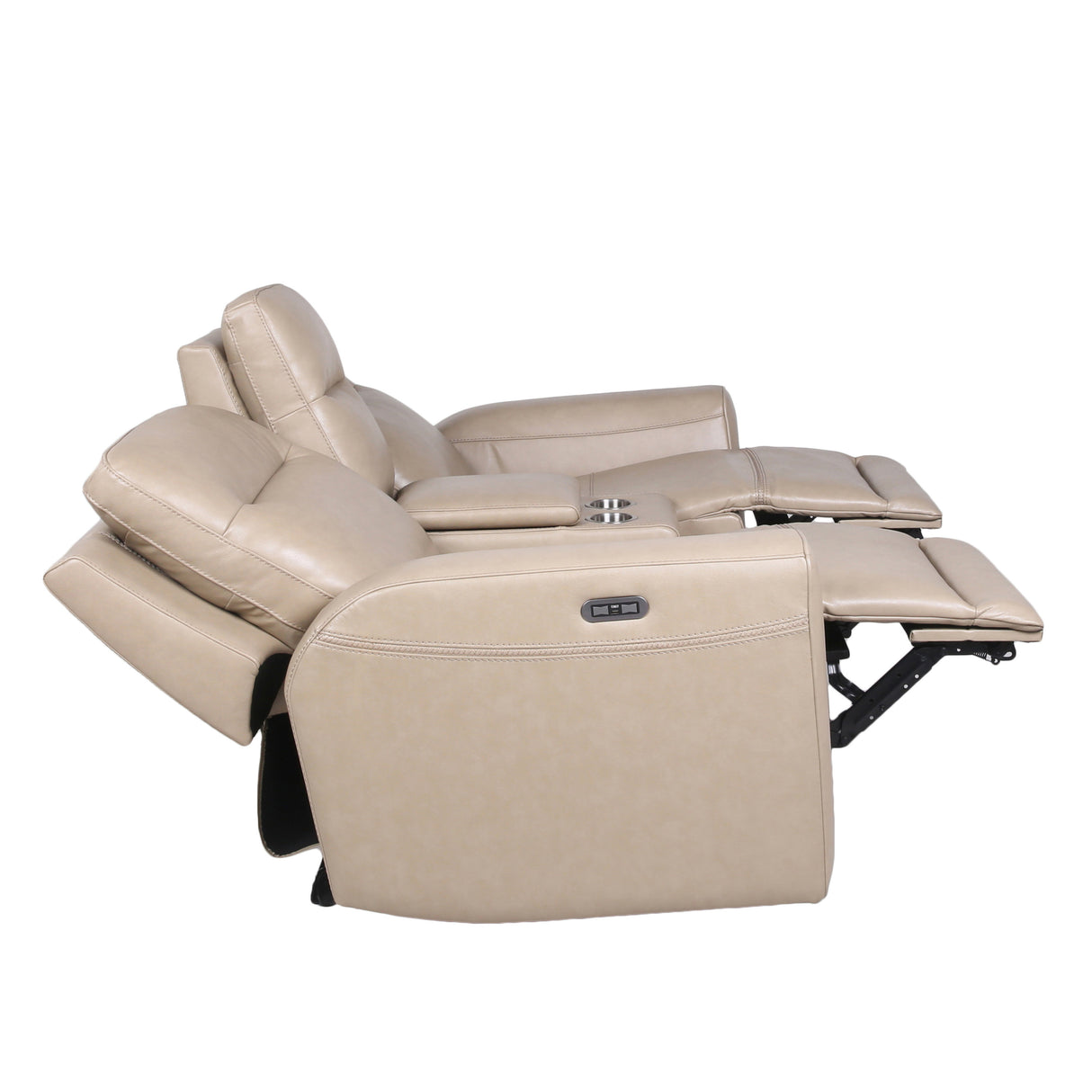 Transitional Leather Power Reclining Group - Style meets Comfort - Top-Grain Leather, Dual Power Footrest and Articulating Headrest - Luxurious Seating Home Elegance USA