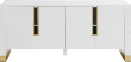 Meridian Furniture - Florence Sideboard-Buffet In White Lacquer - 313