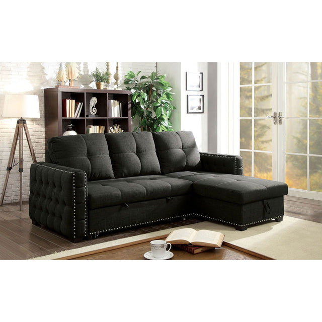 Demi - Sectional - Dark Gray | Home Elegance USA