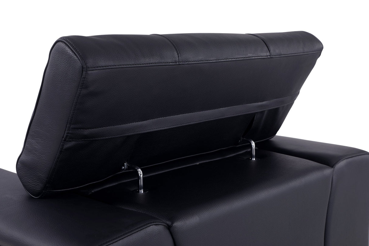 Global United Top Grain Italian Leather  Chair - Home Elegance USA