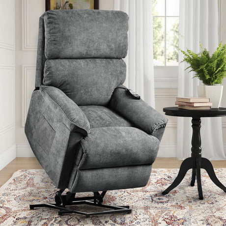 Power Lift Chair with Massage and Heating Function Soft Fabric Upholstery Recliner for Living Room  (New SKU for PP192721AAE) Home Elegance USA