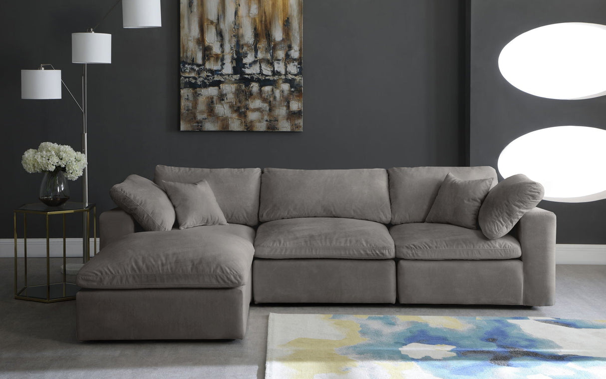 Cozy - Modular Sectional 4 Piece Cloud - Grey | Home Elegance USA