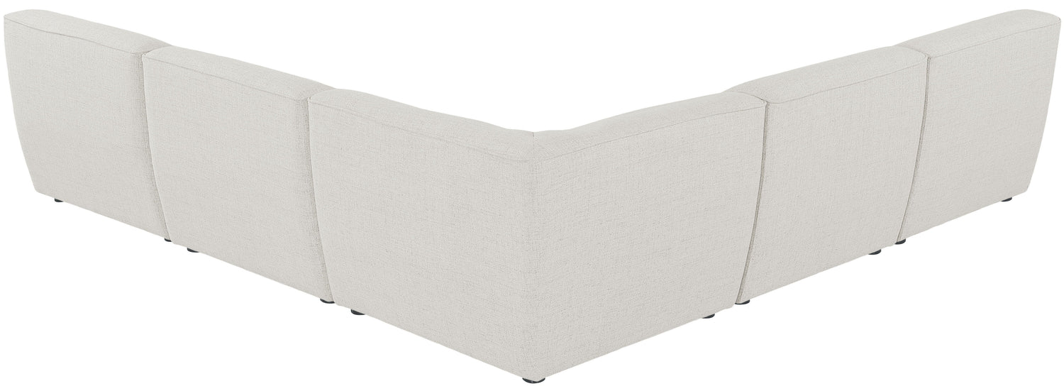 Miramar - Modular Sectional 5 Piece - Cream - Fabric - Modern & Contemporary - Home Elegance USA
