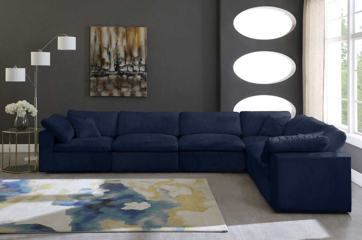 Cozy - Modular Sectional Cloud - Navy - Fabric | Home Elegance USA