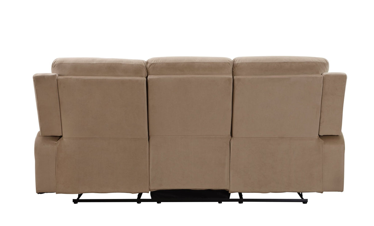 Global United Transitional Microfiber Fabric Sofa