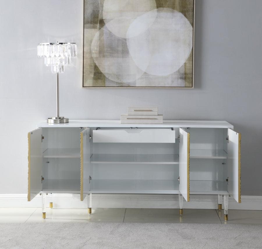 Bellissimo Sideboard - Buffet In White Lacquer - 321 | Meridian | Home Elegance USA