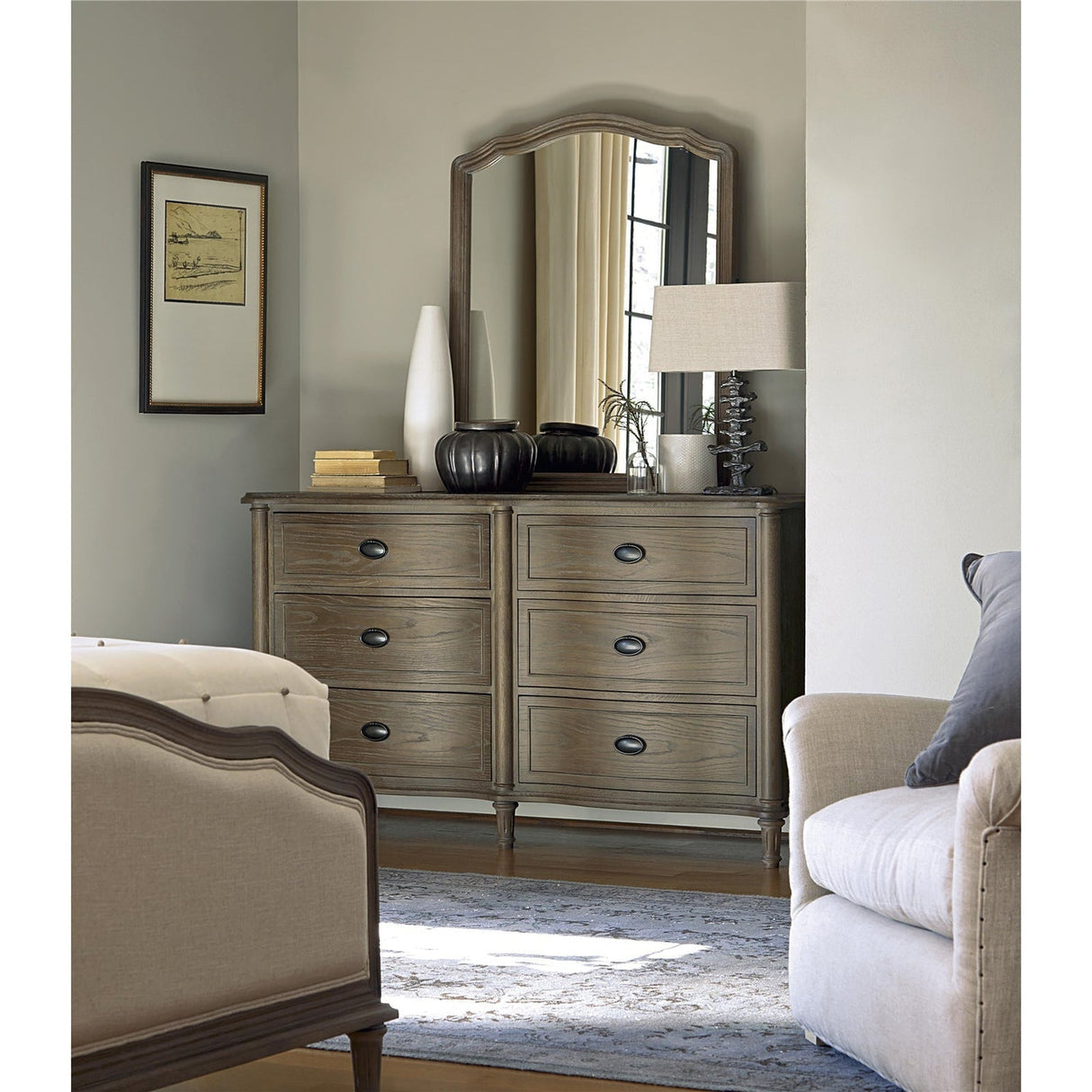 Curated Devon Drawer Dresser Studio Finish with 6 Drawers | Universal