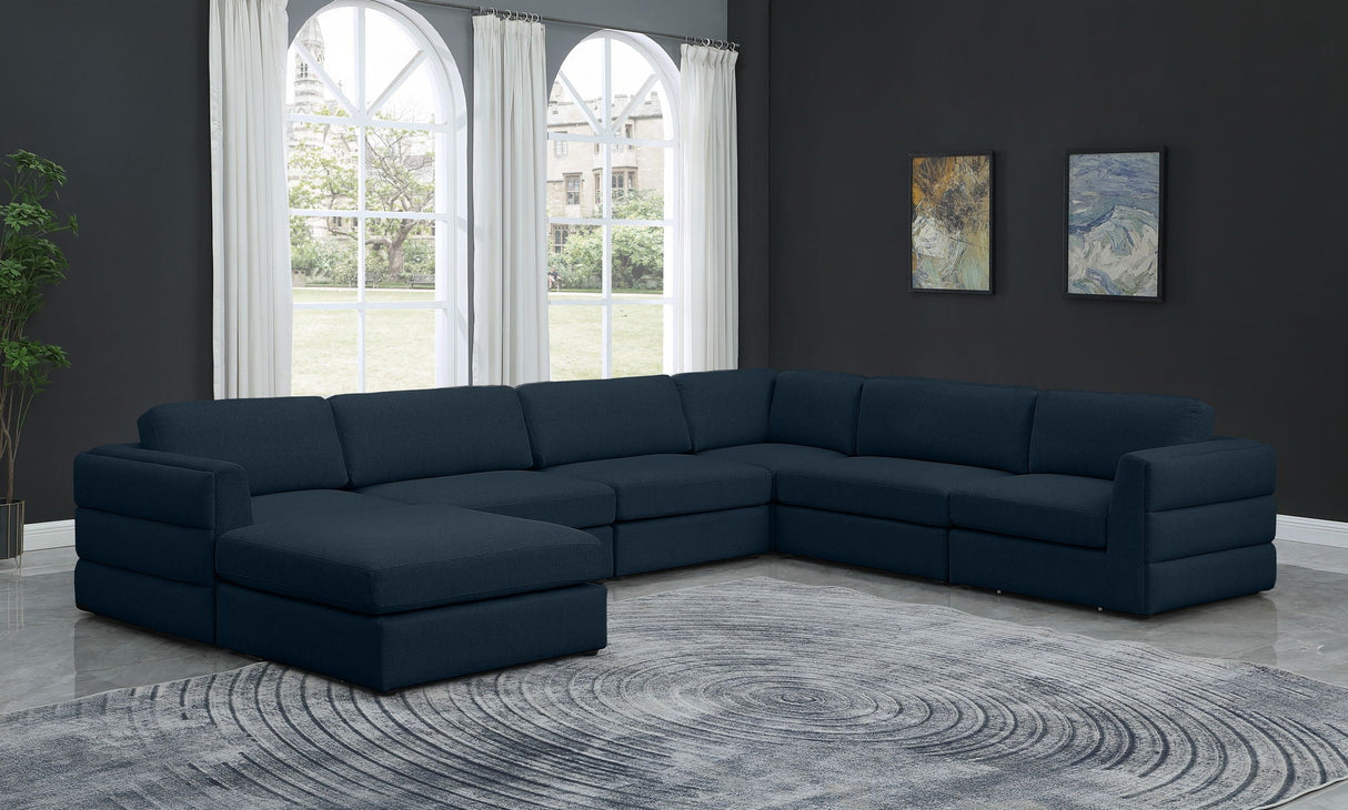 Beckham - Modular Sectional 7 Piece - Navy | Home Elegance USA