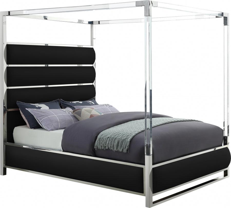 Meridian Furniture - Encore Faux Leather King Bed In Black - Encoreblack-K