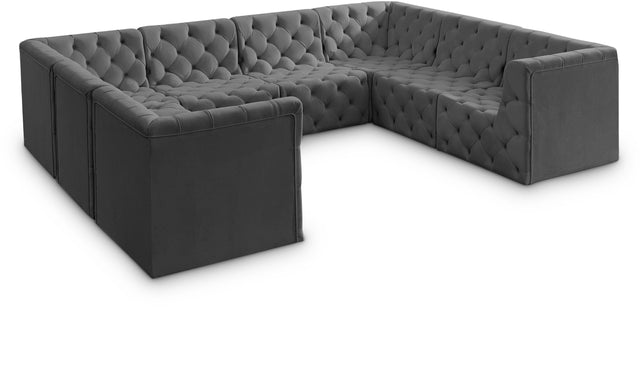 Tuft - Modular Sectional 8 Piece - Gray - Fabric - Home Elegance USA