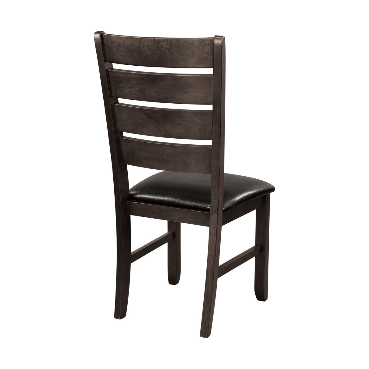 Contemporary Dark Oak Finish Dining 5pc Set Table w Self-Storing Leaf and 4x Side Chairs Solid Clean Lines Design Furniture - Home Elegance USA