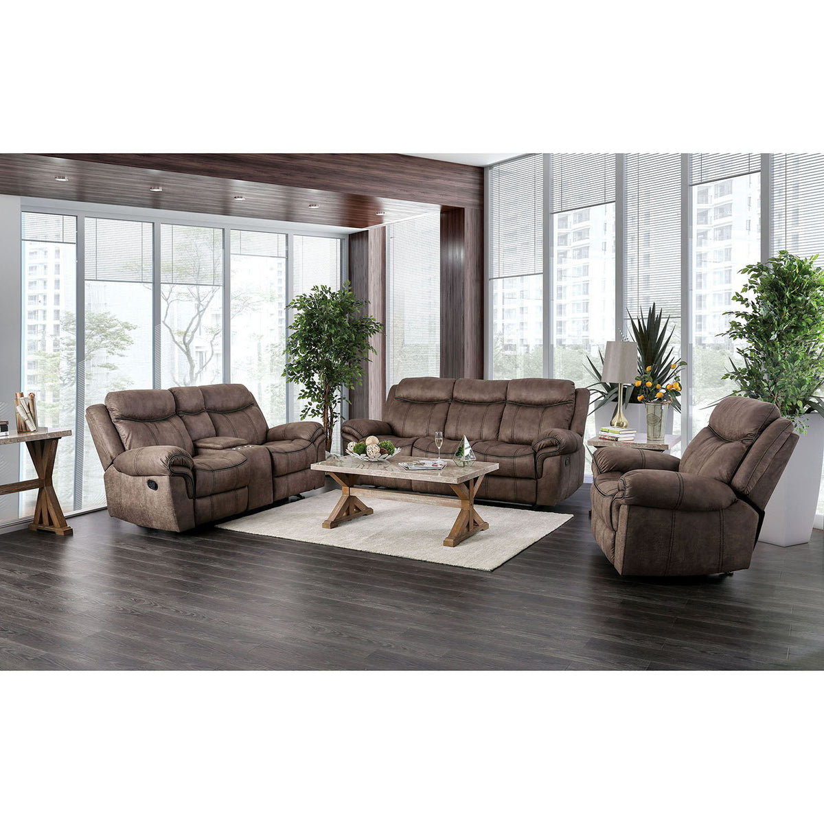 Celia - Sofa & Loveseat - Brown | Furniture – Home Elegance USA
